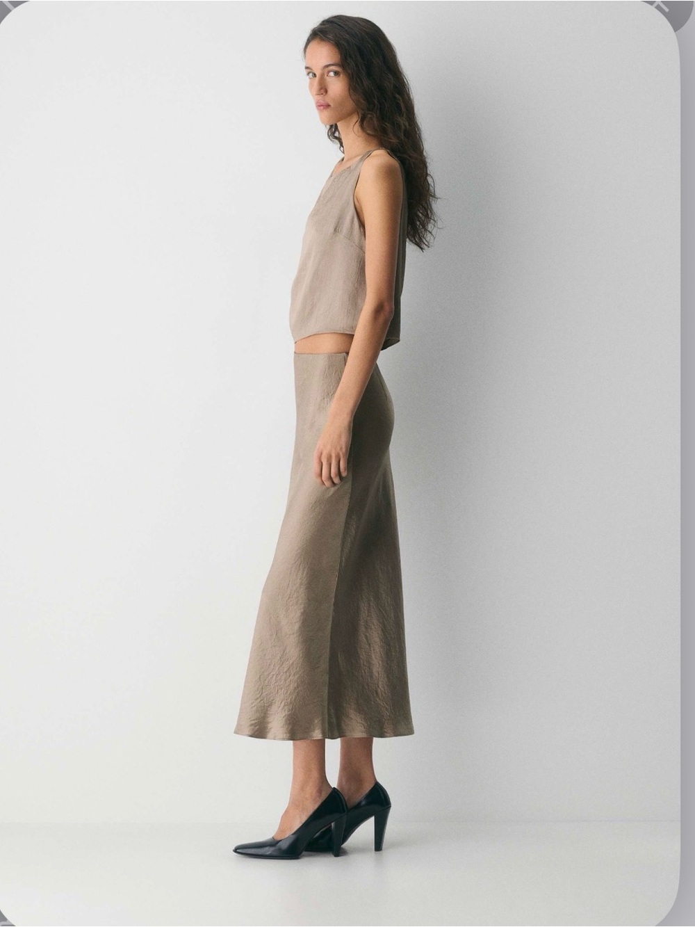 NWT Aritzia - Babaton Slip Satin Maxi Skirt